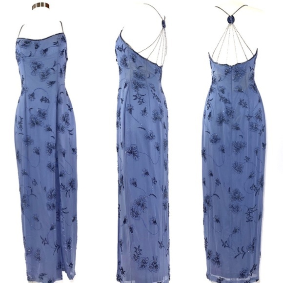 Vintage Dresses & Skirts - Beaded Formal Dress Vintage Silk Alyce Designs